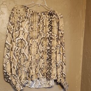 H&M Snakeskin Blouse Size 14